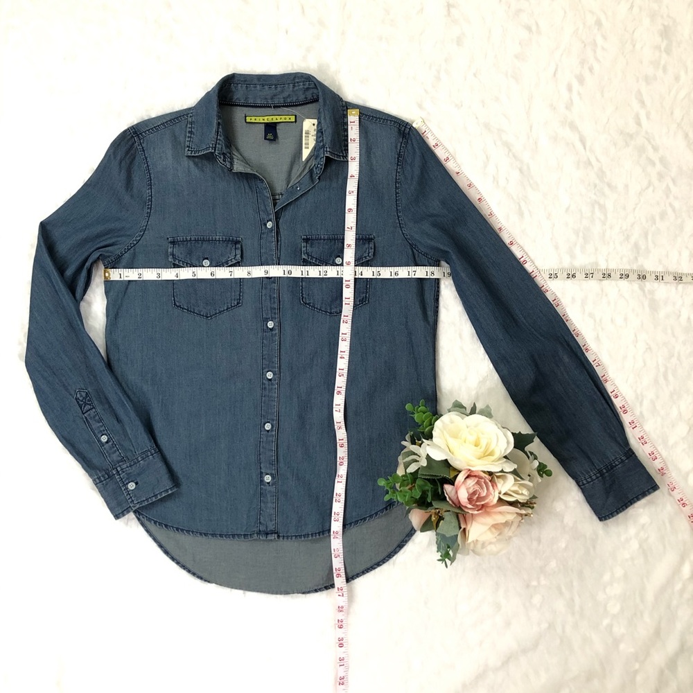 NWT Prince & Fox l Chambray Button Down Shirt S - Picture 10 of 10
